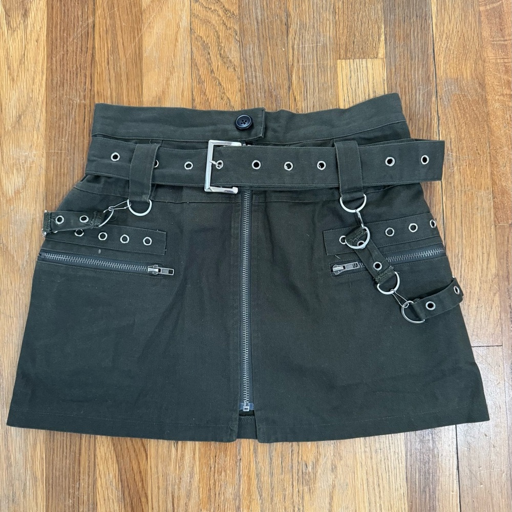 Carmar (LF) Army Green Belted Skirt